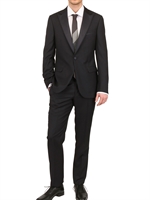 ZZEGNA - STRUCTURED WOOL TUXEDO SUIT - NAVY