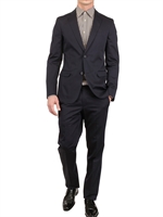 ZZEGNA - COTTON SATIN SLIM FIT SUIT - NAVY