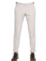 ZZEGNA - DIAMOND PIQUET SLIM FIT TROUSERS - OFF WHITE
