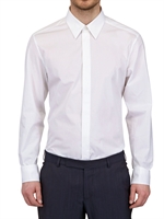 ZZEGNA - STRETCH COTTON POPLIN SLIM FIT SHIRT - WHITE