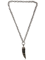 KD2024 - FUNKY GONG NECKLACE - SILVER/BLACK