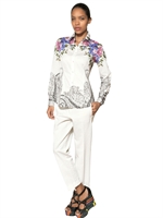ETRO - STRETCH PRINTED COTTON POPLIN SHIRT - MULTI