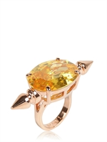 MAWI - SPIKED OVAL RING - YELLOW