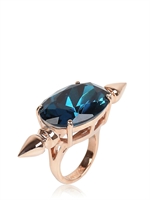 MAWI - SPIKED OVAL RING - BLUE