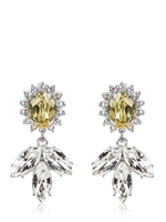 MAWI - CRYSTAL DROP EARRINGS - YELLOW/WHITE