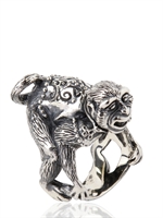 MANUEL BOZZI - MONKEY SILVER RING - SILVER