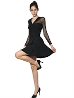 FAITH CONNEXION - TECHNOKREPP-JERSEYKLEID MIT MESHÄRMELN - SCHWARZ