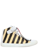 PIERRE HARDY - SNEAKERS LIMITED EDITION IN PELLE A RIGHE - MULTICOLORE
