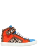 PIERRE HARDY - SNEAKERS ALTE IN PELLE STAMPA ANIMALIEUR - MULTICOLORE