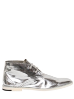 PIERRE HARDY - POLACCHINE IN PELLE METALLIZZATA - ARGENTO