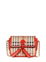 BURBERRY - BERKELEY HAYMARKET PVC UMHÄNGETASCHE - BEIGE/ORANGE