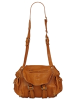 JEROME DREYFUSS - TWEE TEXTURED LEATHER SHOULDER BAG - TAN