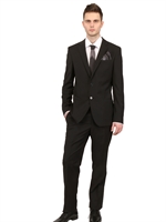 DOLCE & GABBANA - ABITO DUE BOTTONI IN MISTO LANA STRETCH - NERO