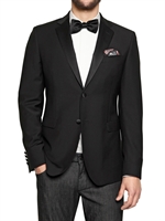 DOLCE & GABBANA - GIACCA TUXEDO IN LANA LEGGERA - NERO