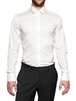 DOLCE & GABBANA - BAUMWOLL POPELINE STRETCH HEMD - WEIß
