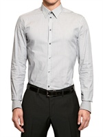 DOLCE & GABBANA - GESTREIFTES BAUMWOLL POPELINE STRETCH HEMD - WEIß/BLAU