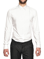 DOLCE & GABBANA - SMOKING BAUMWOLL POPELINE SLIM FIT HEMD - WEIß