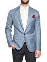 DOLCE & GABBANA - CASHMERE AND SILK BLEND JACKET - LIGHT BLUE