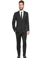 DOLCE & GABBANA - ABITO IN MISTO LANA STRETCH MICRO CHECK - ANTRACITE