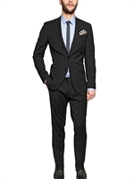 DOLCE & GABBANA - ABITO GESSATO IN MISTO LANA STRETCH - GRIGIO SCURO