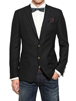 DOLCE & GABBANA - TEXTURIERTE JACKE AUS WOLLE UND BAUMWOLLE - NAVYBLAU