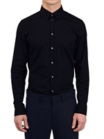 DOLCE & GABBANA - STRETCH-HEMD AUS BAUMWOLLPOPELINE - SCHWARZ