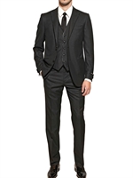 CORNELIANI - ABITO SMOKING IN LANA E SWAROVSKI - NERO