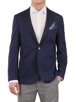 CORNELIANI - BLAZER IN JERSEY DI COTONE - BLU