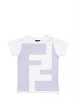 FENDI - COTTON JERSEY LOGO T-SHIRT - WHITE