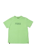 FENDI - COTTON JERSEY LOGO T-SHIRT - GREEN