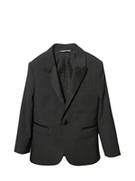 DOLCE & GABBANA - LIGHTWEIGHT WOOL TUXEDO JACKET - DARK GREY
