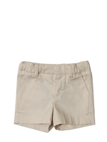 PAUL SMITH JUNIOR - COTTON TWILL SHORTS - BEIGE