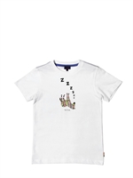 PAUL SMITH JUNIOR - PRINTED COTTON JERSEY T-SHIRT - WHITE
