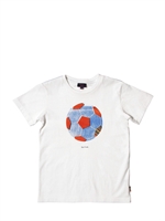 PAUL SMITH JUNIOR - COTTON JERSEY FOOTBALL T-SHIRT - WHITE