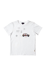 PAUL SMITH JUNIOR - COTTON JERSEY PRINTED T-SHIRT - WHITE