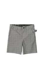 PAUL SMITH JUNIOR - OVERDYED CHECKED SHORTS - GREY
