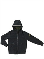 STONE ISLAND - NYLON HOODED ZIP UP JACKET - BLUE