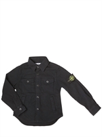 STONE ISLAND - COTTON JERSEY POCKETS SHIRT - BLUE