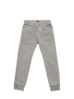 STONE ISLAND - 5 POCKET COTTON JERSEY PANTS TROUSERS - ICE GREY