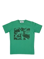 STONE ISLAND - COTTON JERSEY CAMOUFLAGE T-SHIRT - GREEN