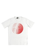 STONE ISLAND - COTTON JERSEY LOGO T-SHIRT - WHITE