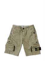STONE ISLAND - COTTON CARGO BERMUDA SHORTS - SAGE GREEN