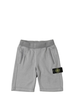 STONE ISLAND - COTTON JERSEY SLIM FIT BERMUDA SHORTS - ICE GREY