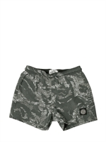 STONE ISLAND - CAMOUFLAGE BEACH TRUNKS - GREY CAMUFLAGE