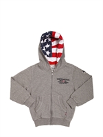 NORTH SAILS - HOODED JERSEY ZIP UP SWEATSHIRT - GREY MELANGE