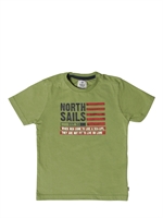 NORTH SAILS - PRINTED JERSEY T-SHIRT - GREEN