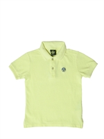 NORTH SAILS - WASHED PIQUET POLO SHIRT - YELLOW FLUO