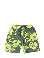 NORTH SAILS - RIPSTOP WASHED NYLON SWIMMING SHORTS - YELLOW/BLUE