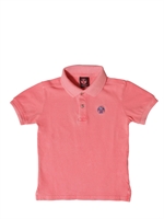 NORTH SAILS - WASHED PIQUET POLO SHIRT - CORAL FLUO