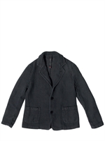 MYTHS - SINGLE BREASTED COTTON AND RAMIE BLAZER - BLUE